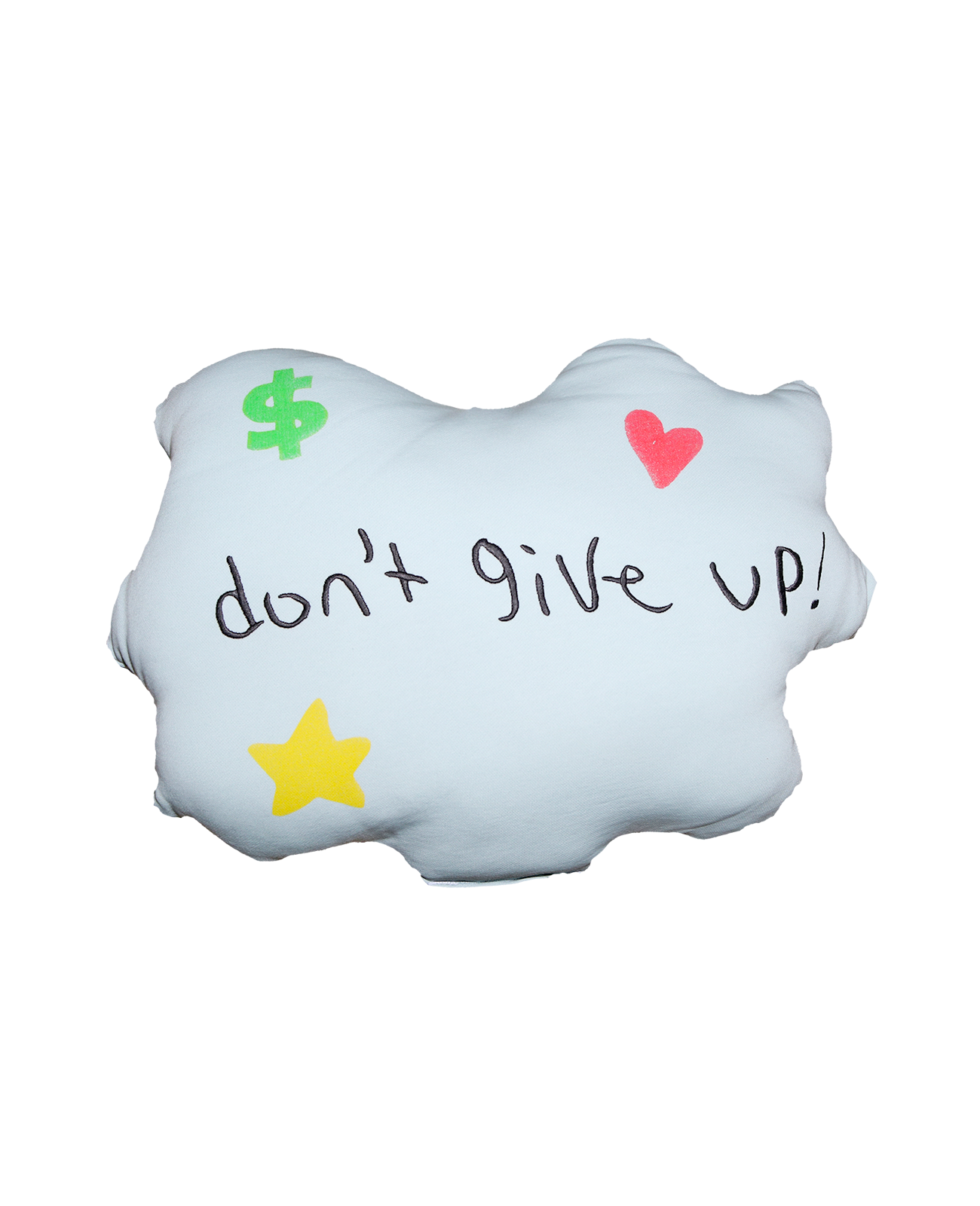 Don't Give Up Repurposed Cloud Pillow