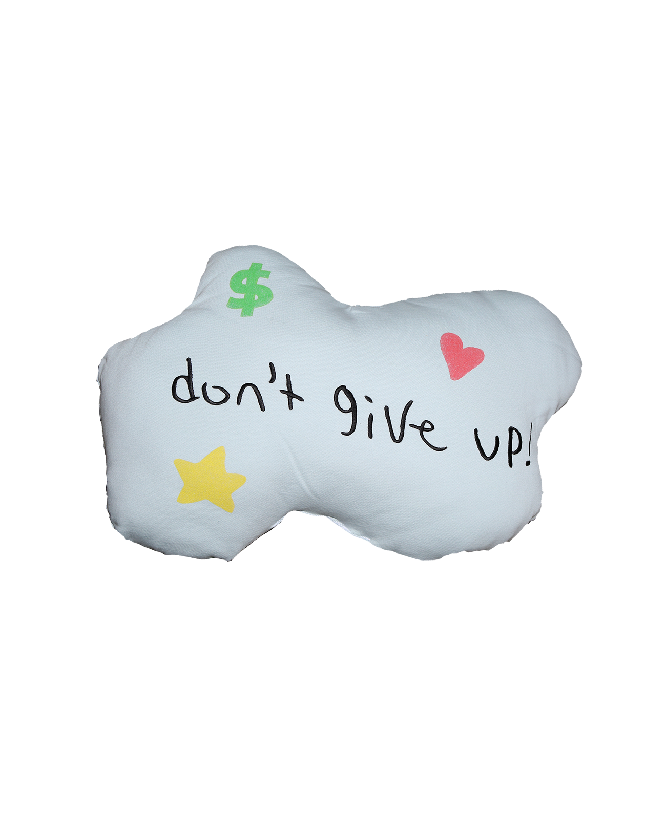 Don't Give Up Repurposed Cloud Pillow