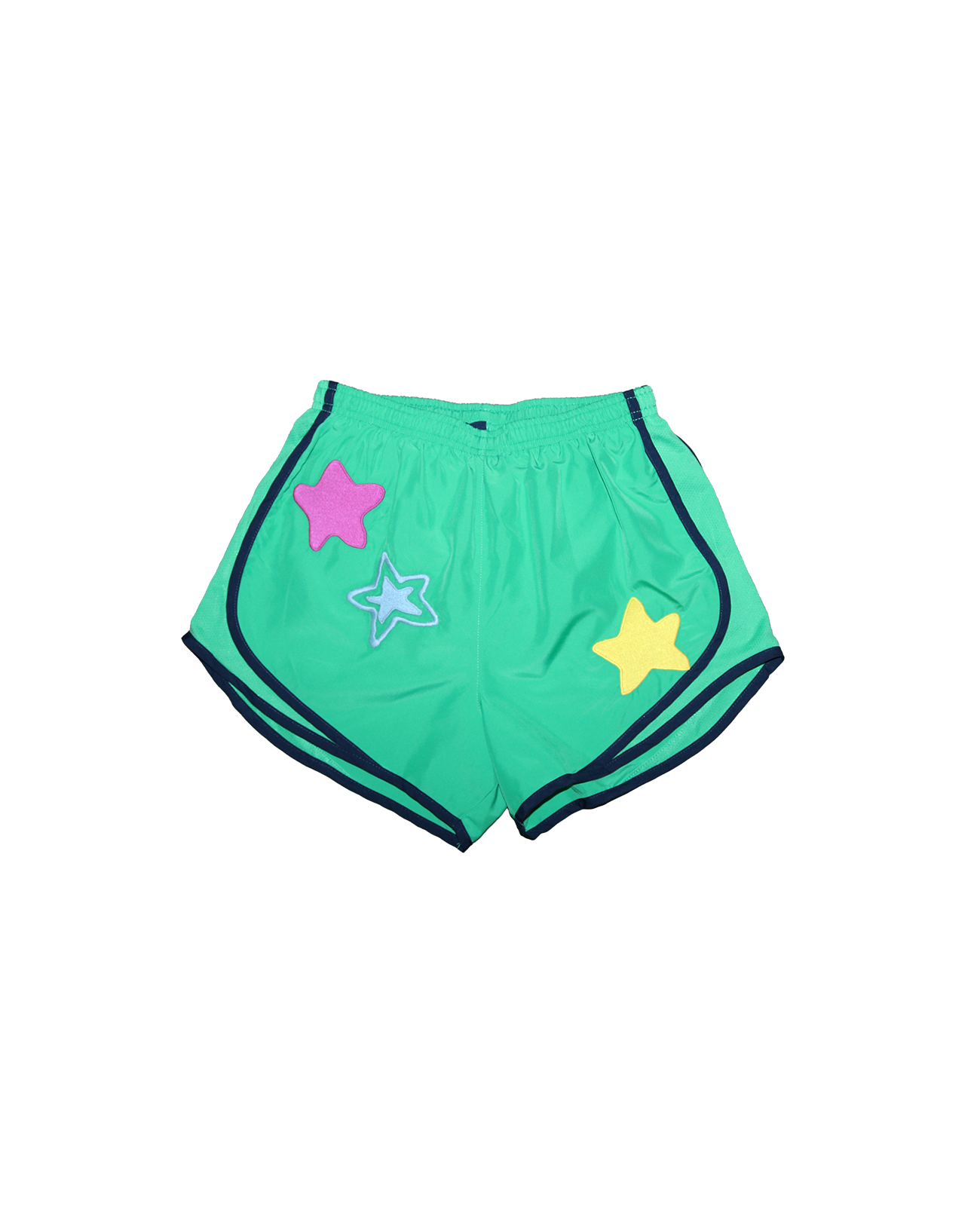 Embroidered Green Sport Short