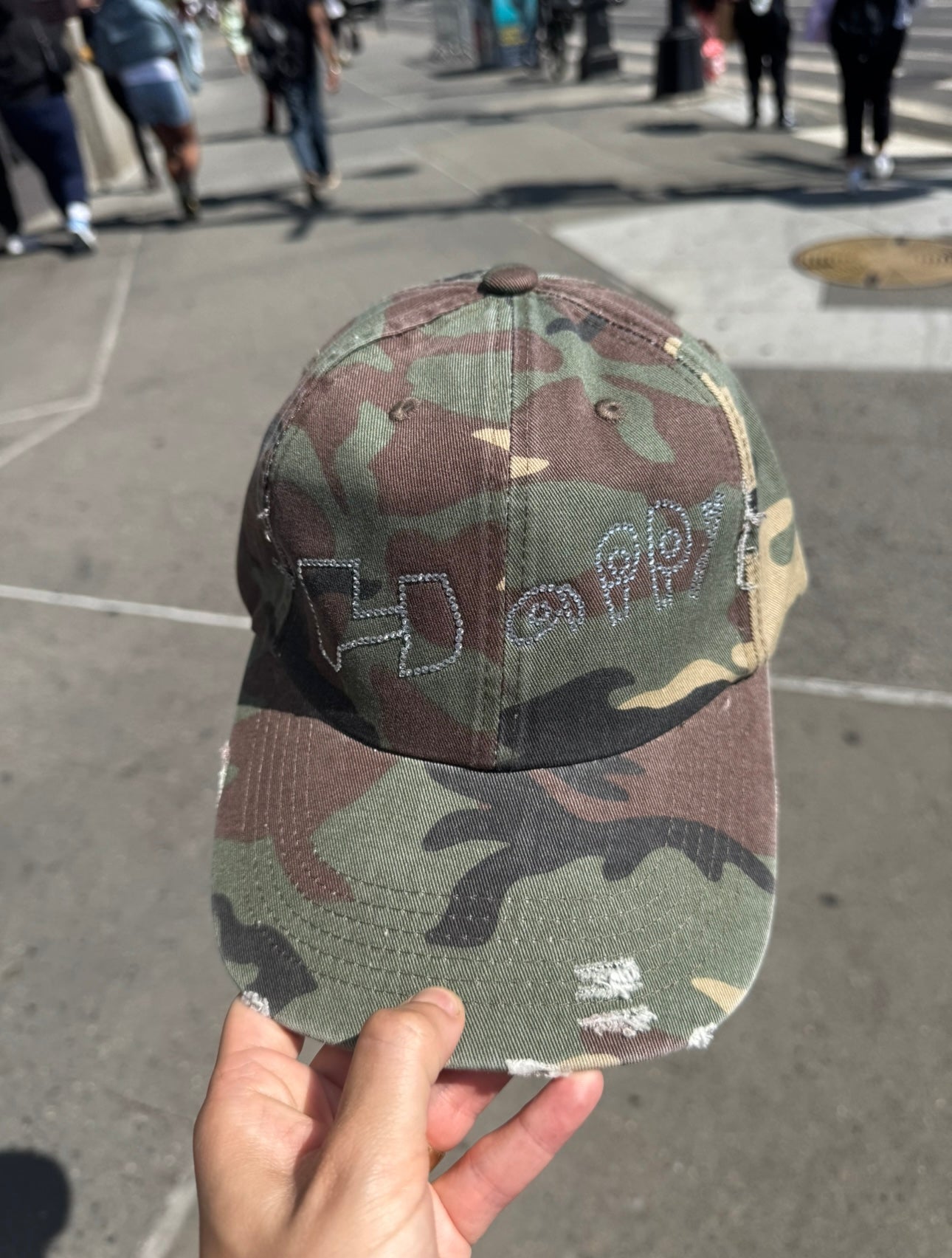 Crystal Happy Hat - Camo