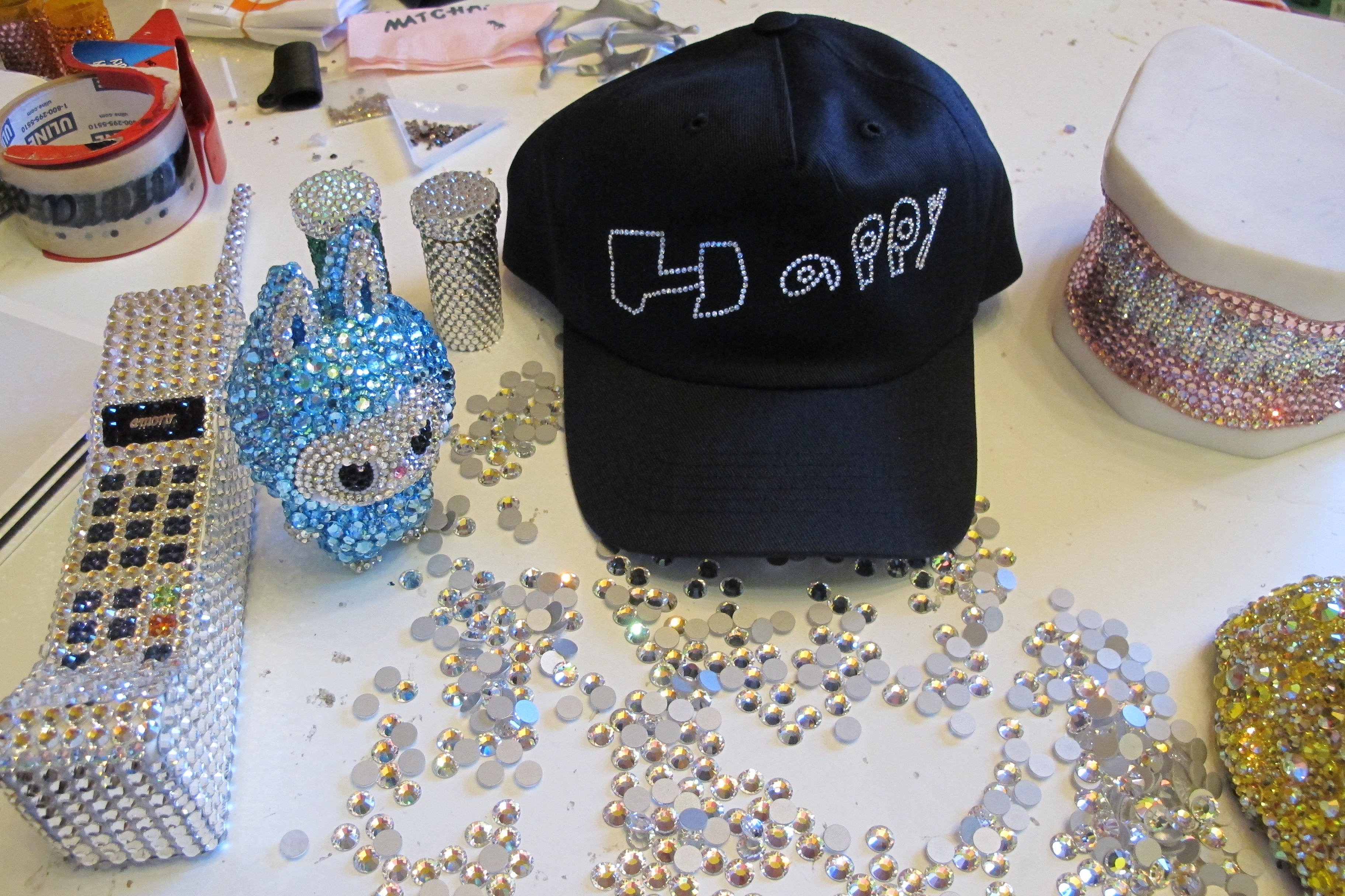 Crystal Happy Hat - Navy