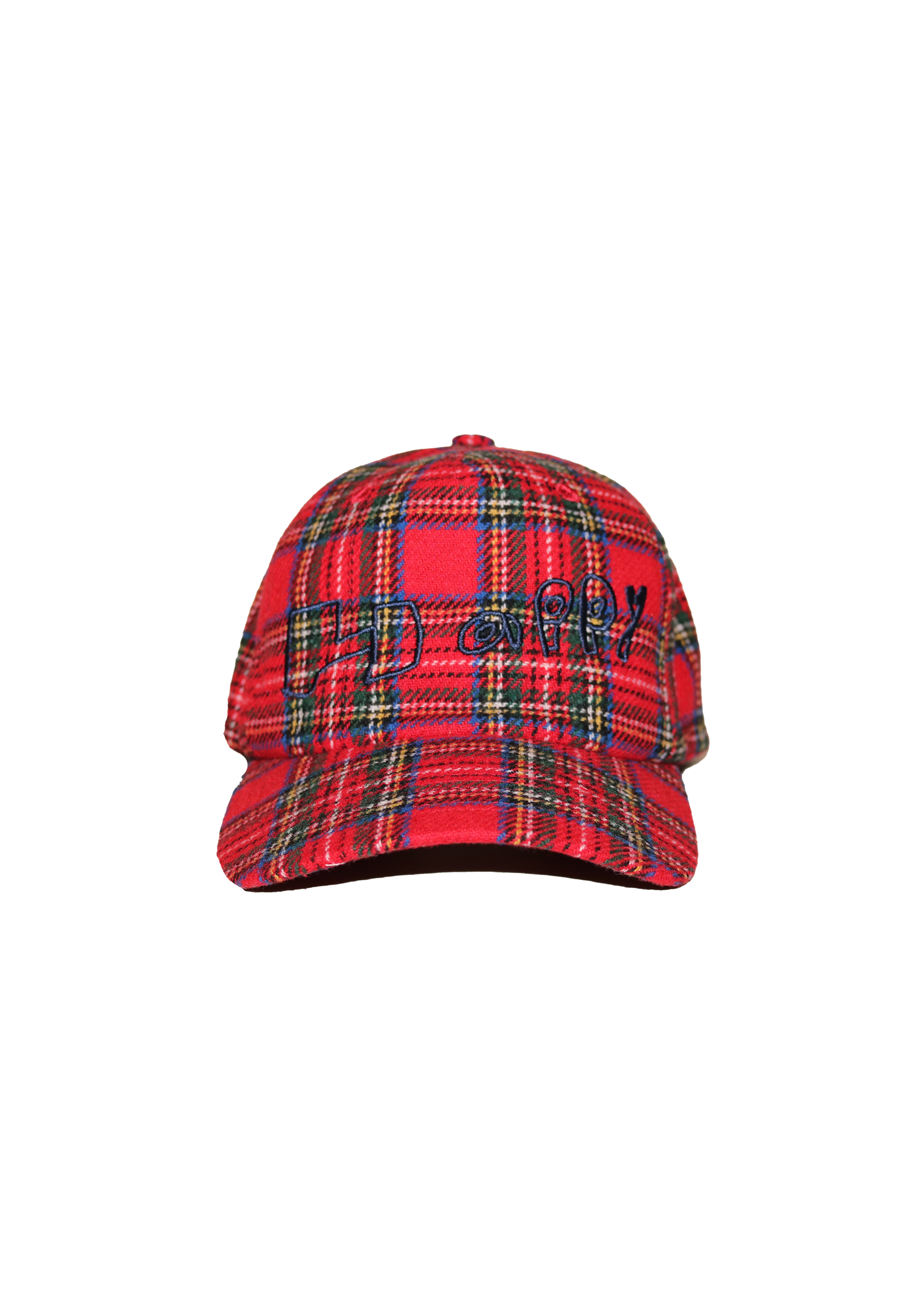 Plaid Red Happy Hat