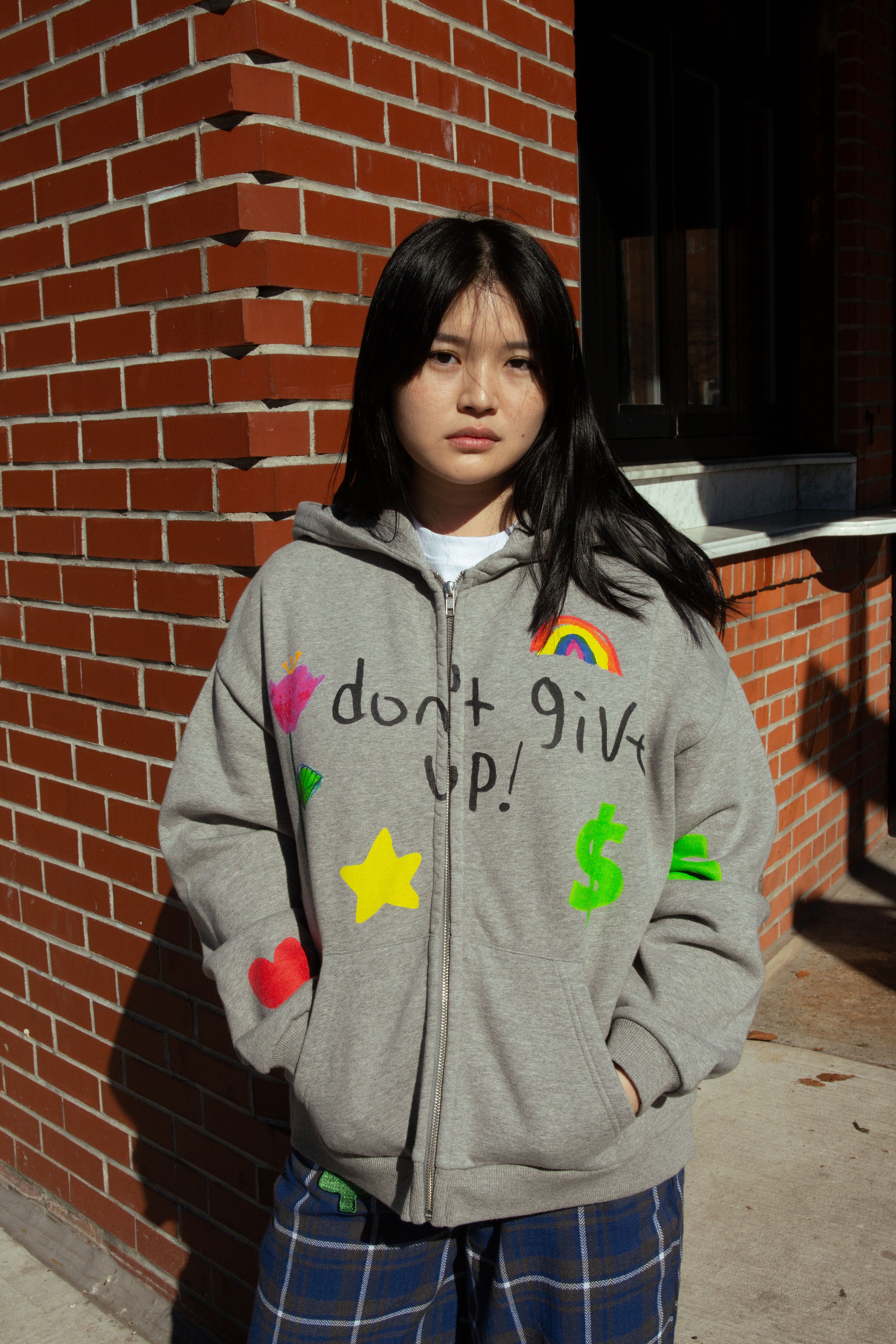 Don't Give Up Zip Up Hoodie